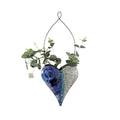 'Natures Art' w/Blue Heart Hanging Potplanter